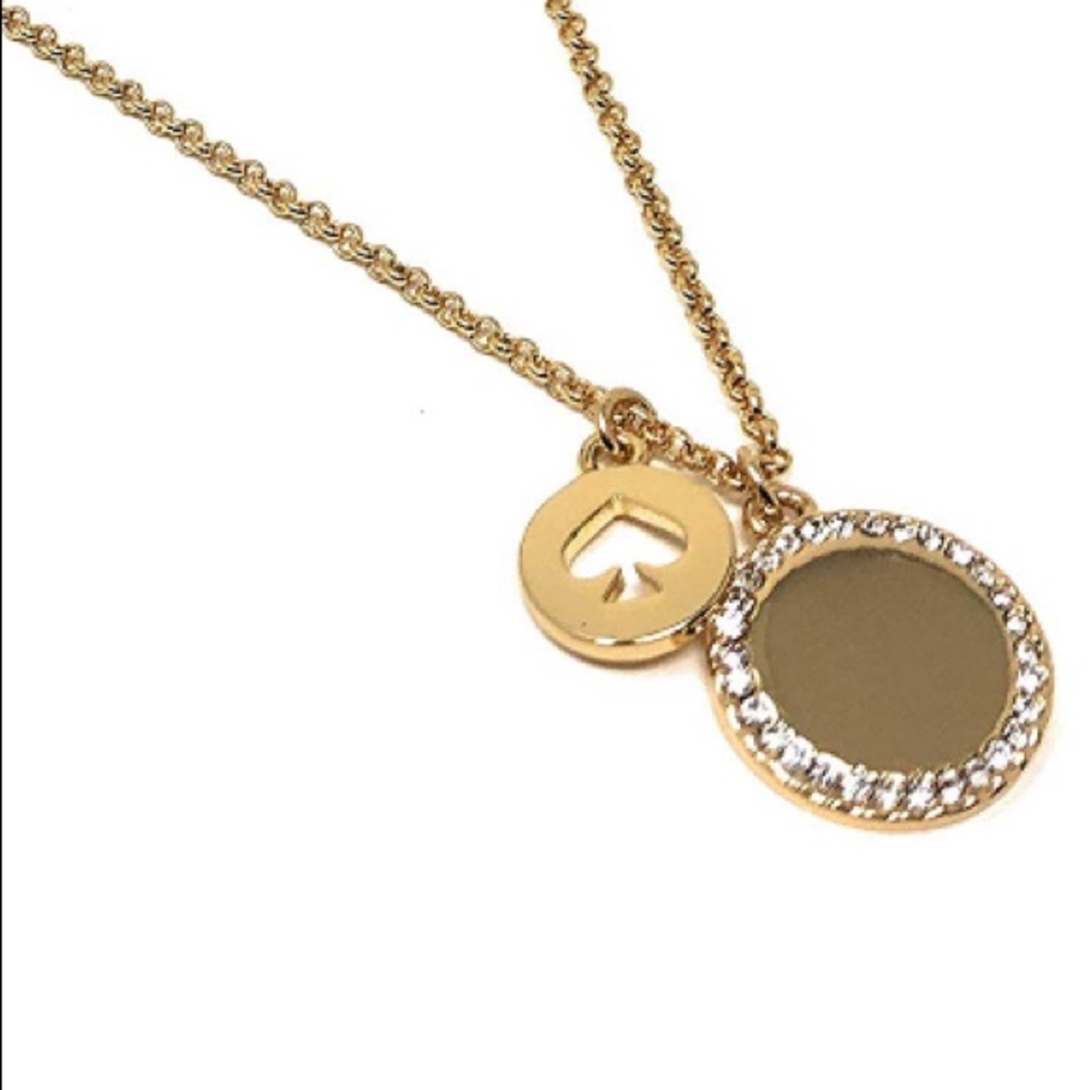 Kate spade spot the spade pave charm pendant gold - Picture 3 of 6